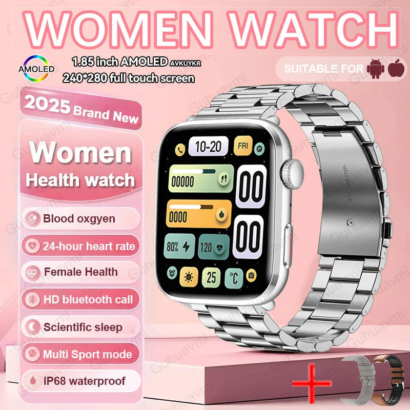 nuove donne uomini AI Smart diagnosi orologio HRV PPG pressione sanguigna - Sliver Steel 2A - immagine 21