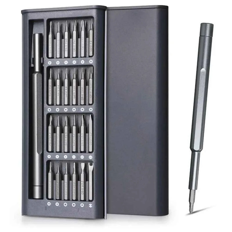 Set di Cacciaviti di Precisione 25 in 1, Cacciaviti Magnetici Esagonali e a Testa Piatta per iPhone, PC, Orologi, Fotocamere, Occhiali