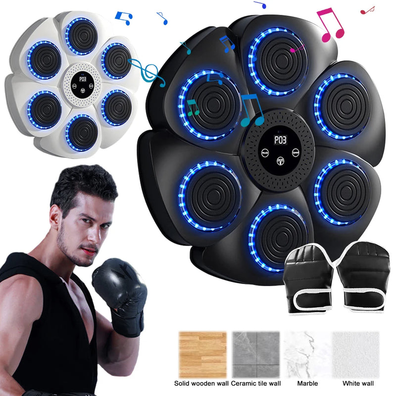Smart Music Boxing Machine con LED RGB – Bersaglio da Boxe Bluetooth per Allenamento a Casa - Campeda