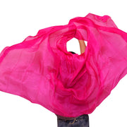 100% seta Performance Danza Tinta unita Texture leggera Velo Scialli Sciarpa da donna - immagine 5