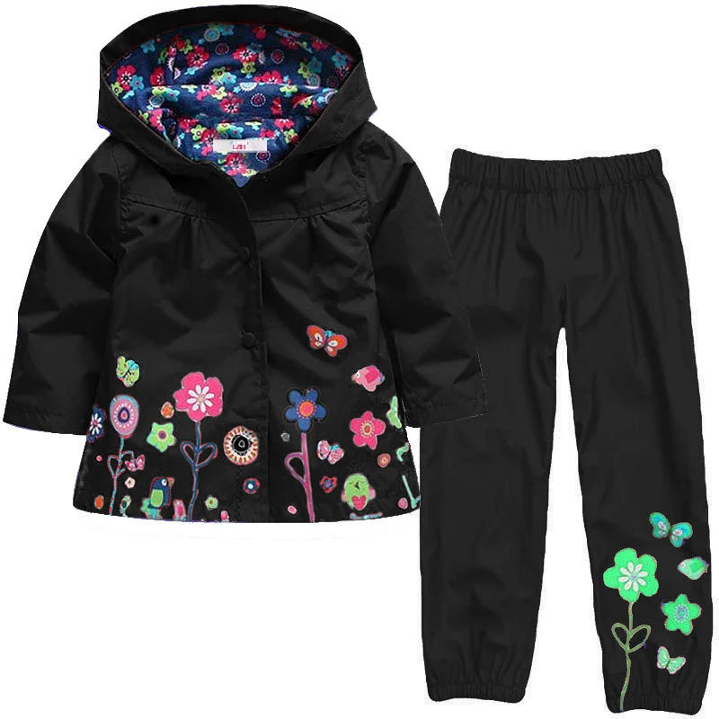 Primavera Autunno Abbigliamento per bambini Completo Giacca a vento Impermeabile - immagine 4