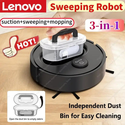 Lenovo robot aspirapolvere intelligente 3 in 1 ricaricabile tramite USB