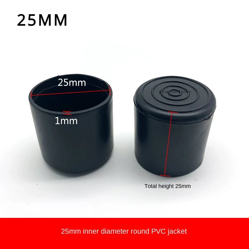 Tappetino per gamba sedia in gomma rotonda 10/12/14/16/20/25mm mobili Tappo tavolo - 4pcs 25MM - immagine 7