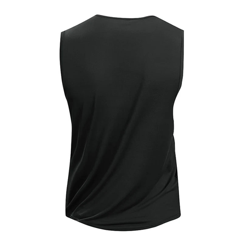 CHRLCK Gilet da corsa uomo Canotta palestra ad asciugatura rapida Fitness Camicia - immagine 3