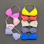 Reggiseno sportivo con spalline Intimo yoga Donna Palestra Top Corsa Esercizio senza - immagine 2