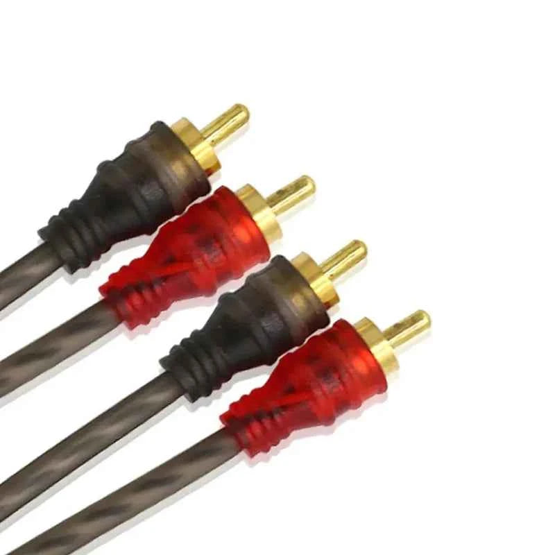 Cavo segnale audio Ofc 2 Maschio a 2 maschio cavo audio RCA amplificatore connettore RCA 0,5 m/1,2 m/2 m/3 m/5 m Cavo RCA per auto