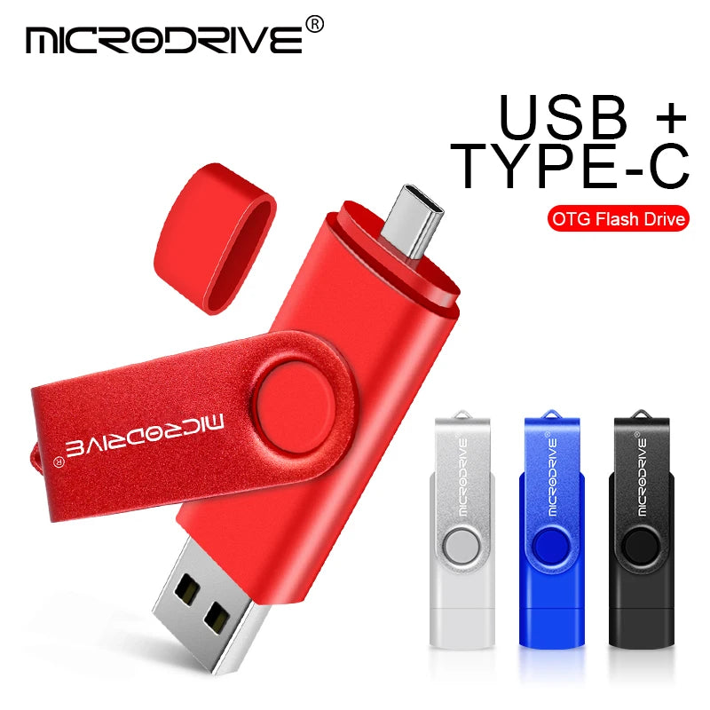 Chiavetta USB OTG 2 IN 1 di tipo C in metallo 128 GB Chiavetta USB 4 GB 8 GB 32 GB 64 GB 128 GB Cle USB Cle Chiavetta USB Memoria USB