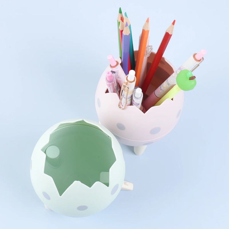 Portapenne per uova di dinosauro cartone animato - Simpatico astuccio per matite innovativo staccabile per ornamenti da tavolo Materiale scolastico Organizzatore regalo per bambini