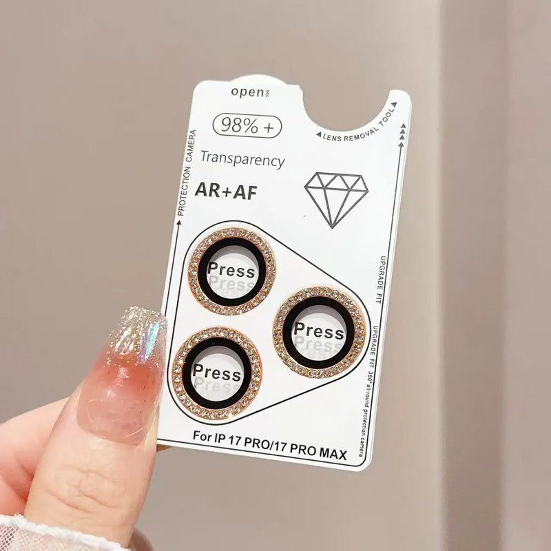 Pellicola protettiva per obiettivo della fotocamera – strass e glitter - immagine 4