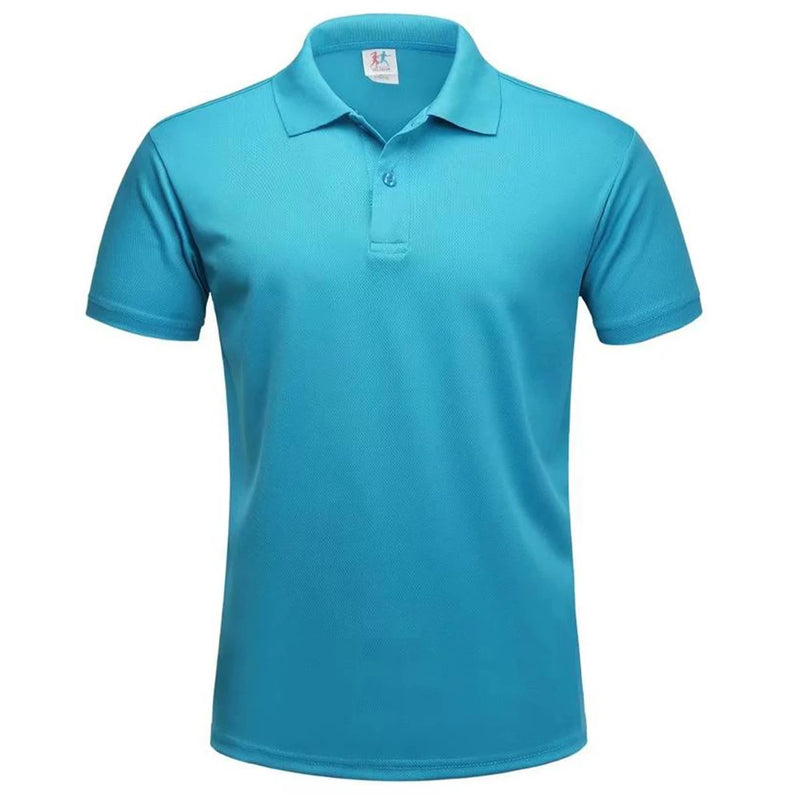 Polo da Golf traspirante ad asciugatura rapida T-Shirt uomo estiva a maniche corte - immagine 17