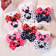 Fermagli per capelli bambina 2 pezzi con fiocco a pois, mollette cartoon adorabili, accessori capelli boutique per bambini - Campeda