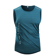 CHRLCK Gilet da corsa uomo Canotta palestra ad asciugatura rapida Fitness Camicia - immagine 10