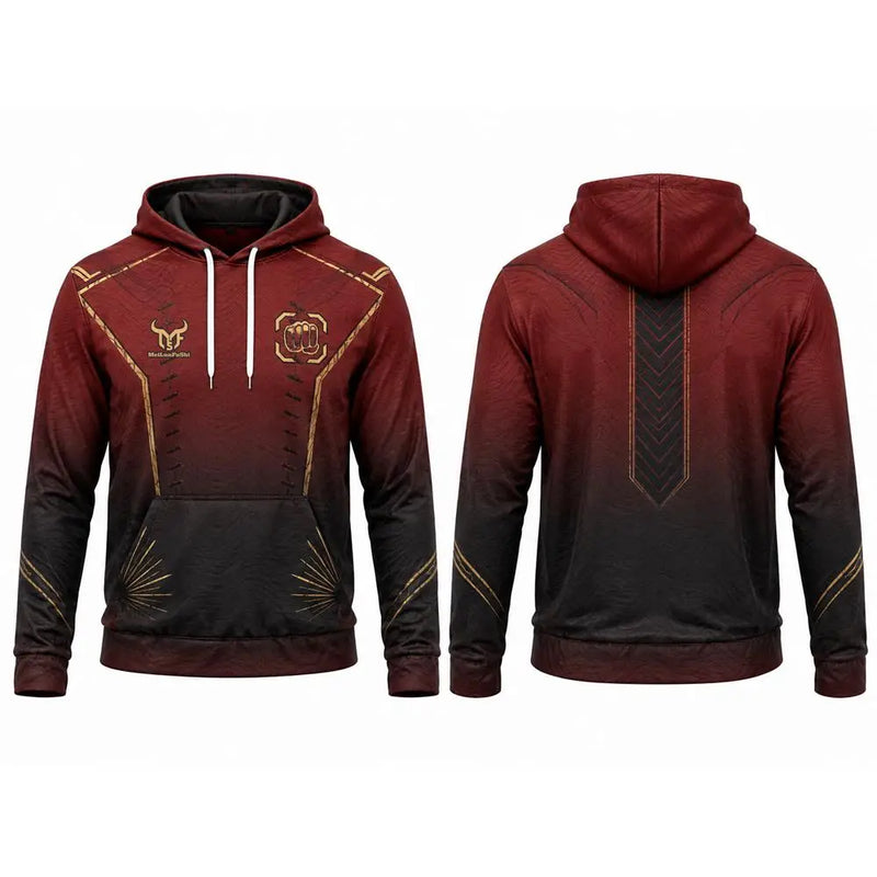 Felpa con Cappuccio da Uomo per MMA e Boxe Grafica Sportiva Combattimento - immagine 6
