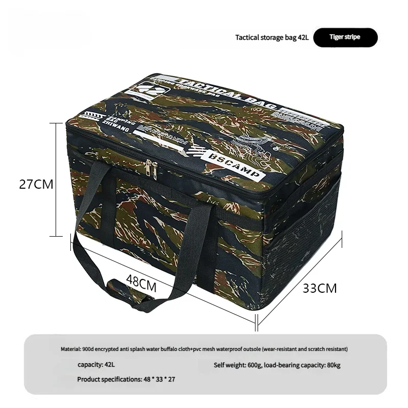 Borsa Tattica Campeggio 30-42L – Organizer Outdoor Impermeabile con Scomparti Modulari per Picnic e Attrezzatura - Campeda