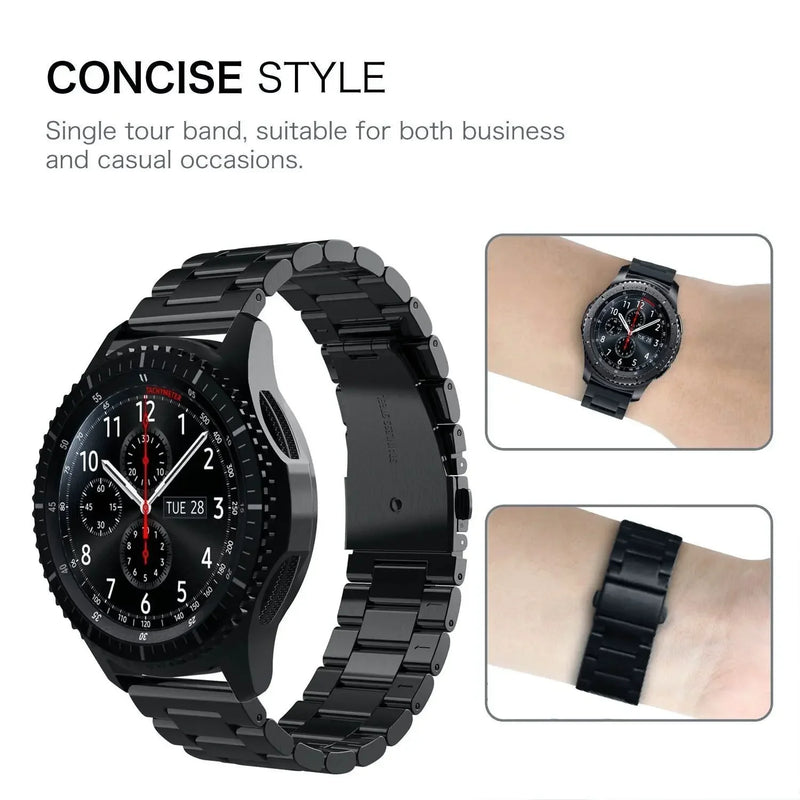 Cinturino Acciaio Inossidabile 20mm/22mm – Compatibile Samsung Galaxy Watch, Huawei GT, Amazfit - Campeda