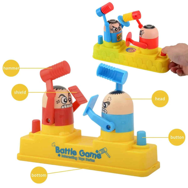 Hammer Battle Toys, Mini children's Head bussare Little Man Fighting Table Games forme di cartoni animati carini, regali giocattolo per ragazzi e ragazze