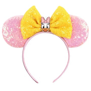 Disney Pink Daisy Duck Bow Fasce per capelli Paillettes viola Fascia orecchie di - immagine 6