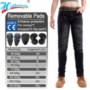Jeans Moto Donna Protettivi – Pantaloni Motocross con Protezioni Ginocchia, Fianchi e Coccige, Stile Casual Sicurezza Riding - Campeda