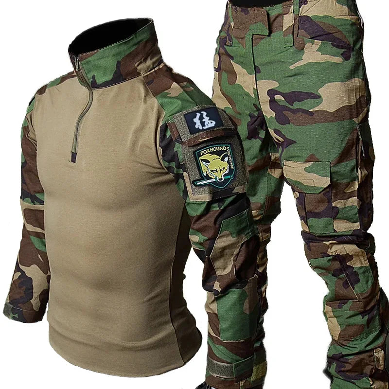Kit tattici Tute mimetiche da esterno per uomo Uniforme combattimento Pantaloni - CLMC S-45-55KG - immagine 29