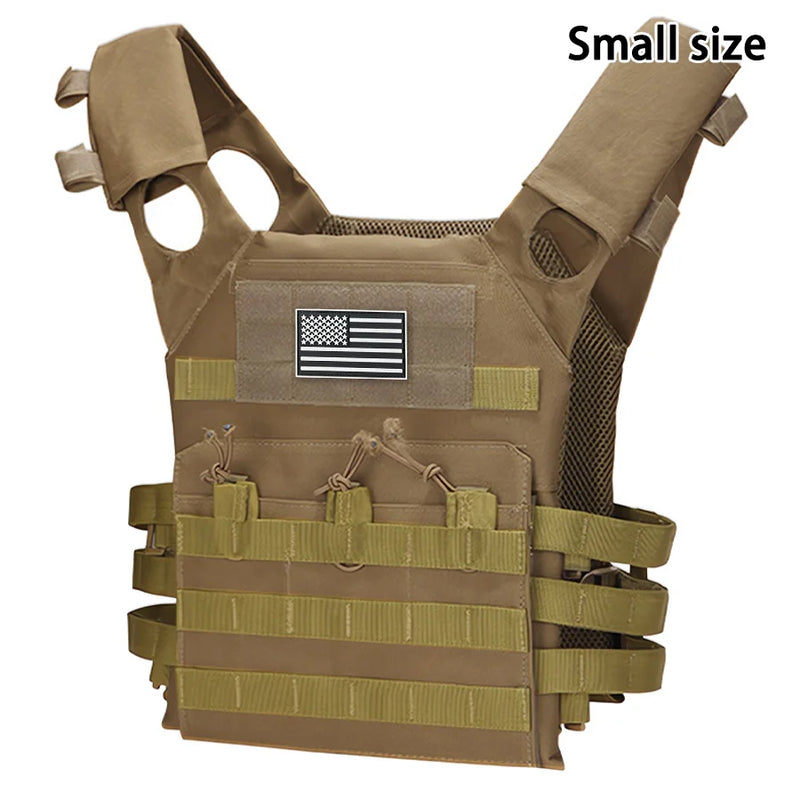 Gilet da allenamento per esterni MOLLE (incluso emblema bandiera americana) con - immagine 13