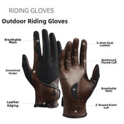 Guanti da equitazione premium in pelle di capra antiscivolo - immagine 2
