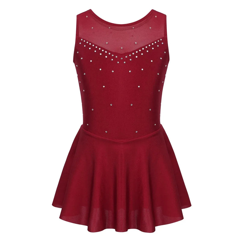 Body da ginnastica per ragazze Vestito balletto pattinaggio bambini Maniche lunghe - immagine 4
