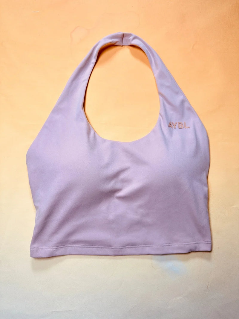 AYBL Top da yoga con scollo all'americana e pantaloncini da 2 pollici per fitness, palestra e allenamento Pilates — Tessuto delicato sulla pelle