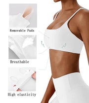 Reggiseno sportivo incrociato sul retro in tessuto super morbido fitness top - immagine 2
