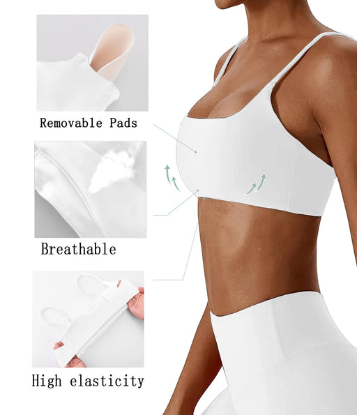 Reggiseno sportivo incrociato sul retro in tessuto super morbido fitness top - immagine 2