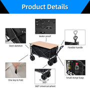 Carrello Pieghevole Heavy Duty – Grande Capacità per Campeggio, Spiaggia, Giardino & Outdoor - Campeda