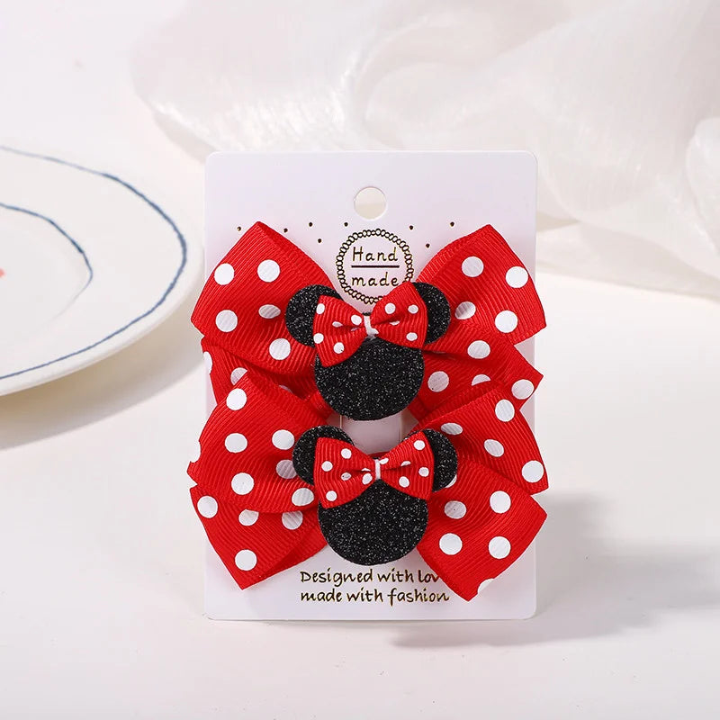 Fermagli per capelli bambina 2 pezzi con fiocco a pois, mollette cartoon adorabili, accessori capelli boutique per bambini - Campeda