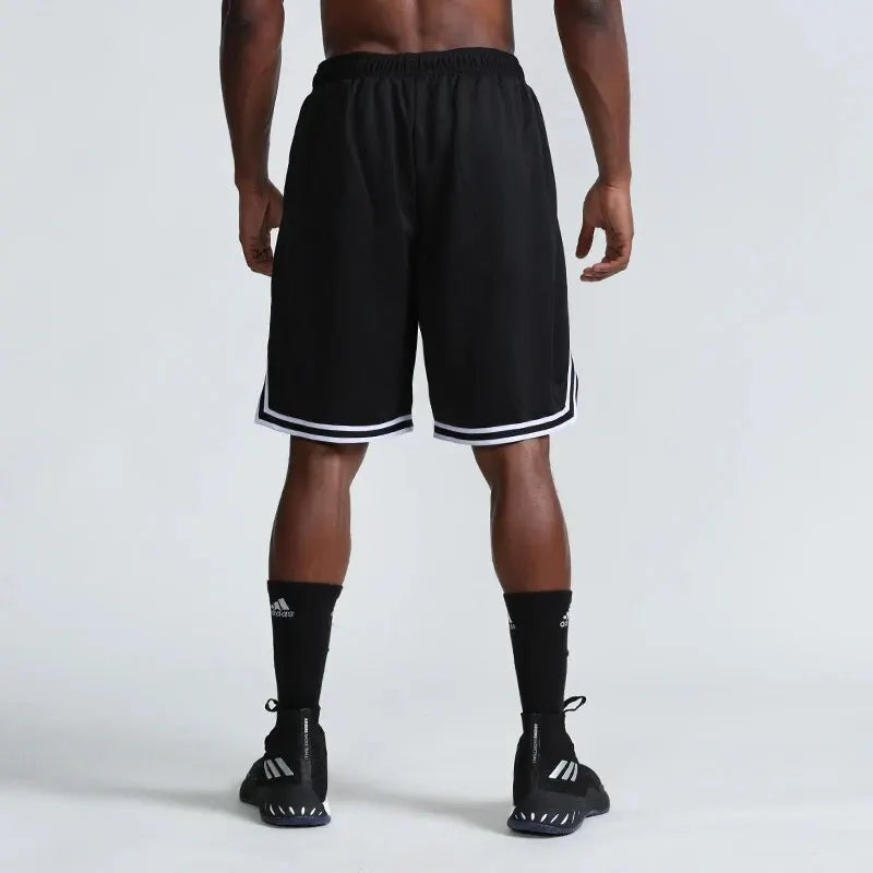 SONECHOKI Pantaloncini da basket al ginocchio uomo a righe larghe corsa Sport palestra - immagine 4