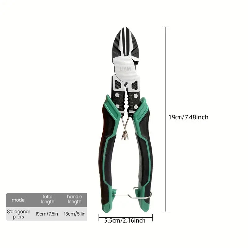 Pinze diagonali multifunzionali Pinze per fili hardware Elettricista professionale Antiscivolo Durevoli Pinze per strumenti di riparazione universali