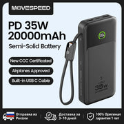 【CCC】MOVESPEED P20 Power Bank a Forma di Lama 20000mAh 35W Ricarica Rapida