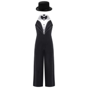 Costume da ballo jazz per bambina senza maniche con nappe e paillettes - immagine 15