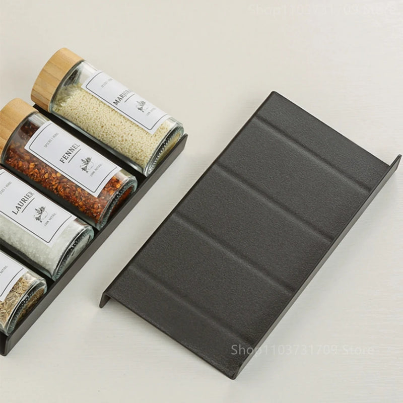 Organizzatore cassetti per spezie da cucina a 4 strati Porta spezie regolabile per barattoli di spezie Bottiglie per condimenti Armadietto dispensa Organizzatore da cucina