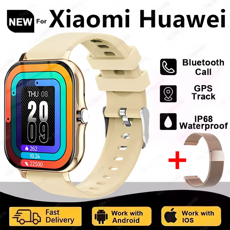 Nuovo SmartWatch Uomo Donna 2.02 Amoled BT Chiamata GPS Tracker NFC Sport Impermeabile Frequenza cardiaca Smart Watch Fitness Tracker
