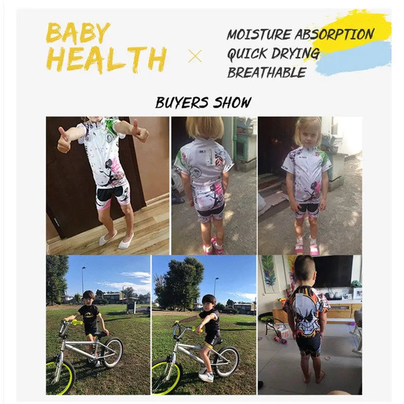Completo Ciclismo Bambino/a Traspirante ad Asciugatura Rapida - immagine 2