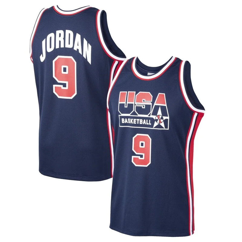 Maglie da Basket USA Ricamo a 9 Punti Abbigliamento Sportivo Traspirante - immagine 2