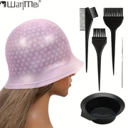 WANMEI 6PCS Salone Tappo per colorare i capelli in silicone Evidenziare ago