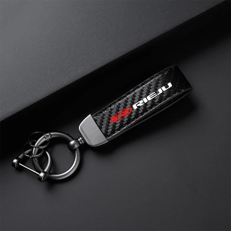 Portachiavi Moto Fibra di Carbonio Premium – Portachiavi Rieju Resistente e Leggero, Accessorio Moto Sportivo