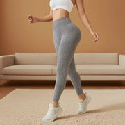 Leggings sportivi da donna Pantaloni yoga senza cuciture con controllo della pancia - immagine 2