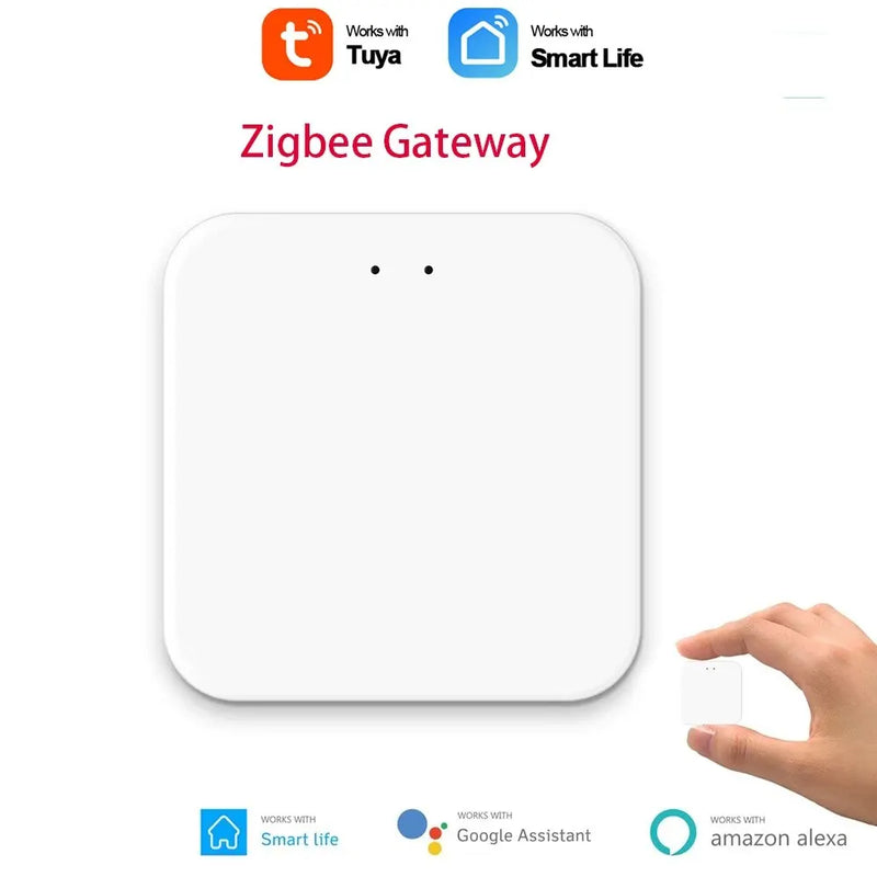 Tuya Zigbee o WiFi Sensore di umidità della temperatura Termometro connesso per la casa compatibile con Smart Life Alexa Google Assistant