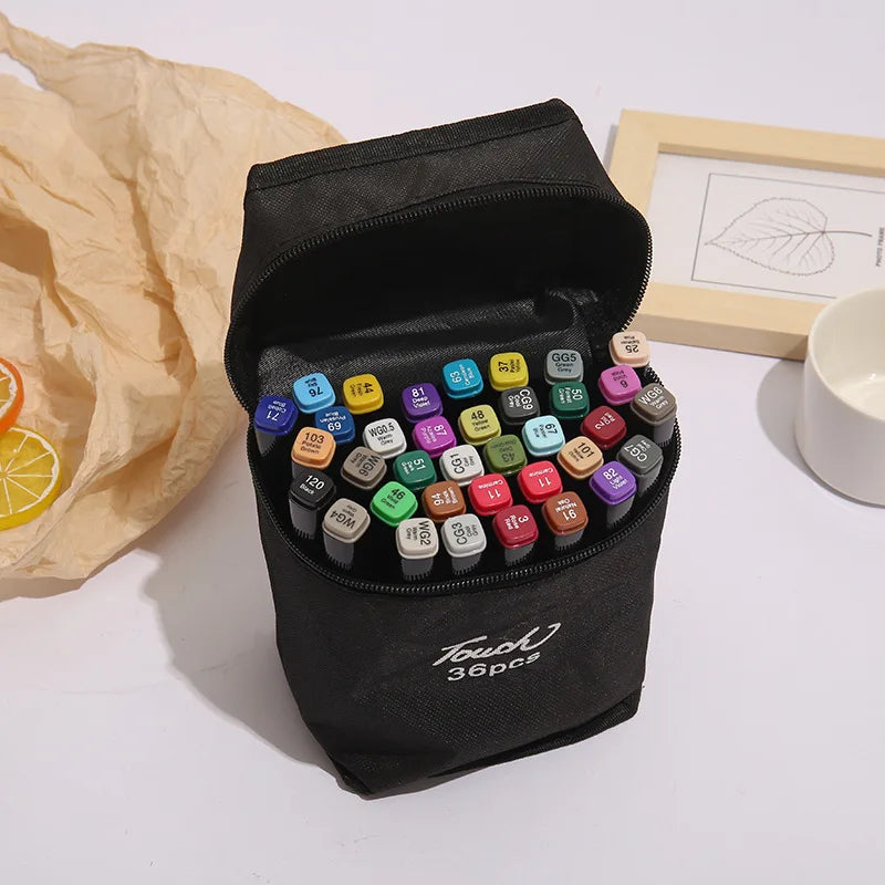 Set di pennarelli artistici oleosi a doppia testa da 24-80 colori per disegnare - immagine 11