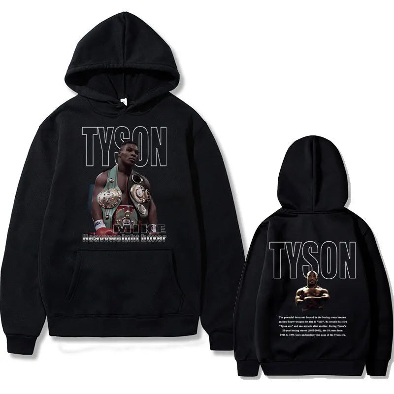 Boxing King Mike Tyson Felpa con cappuccio stampa fronte-retro Uomo e donna Cool