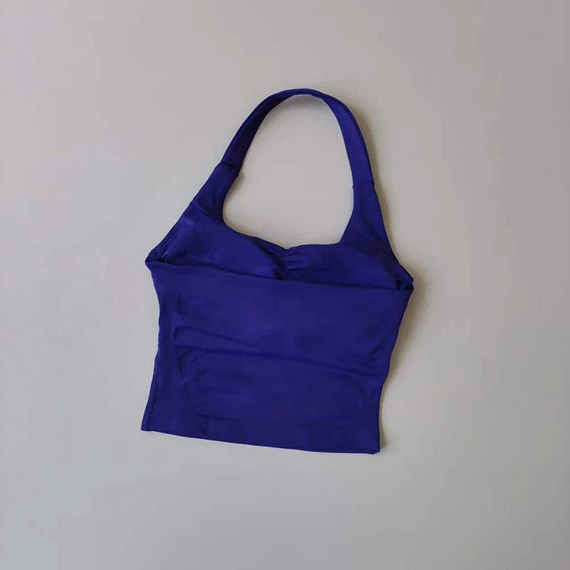 Gilet da yoga con scollo all'americana sport corsa antiurto - Blue Purple S - immagine 19