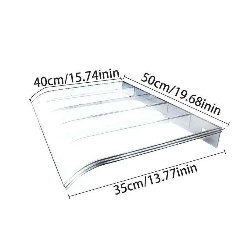 Tettuccio invisibile per porta d'ingresso 40x40 cm finestra PC resistente - immagine 7