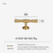 Nurlin Ottone massiccio Stile europeo di lusso Maniglia per mobili Manopole Barre a - CH039-BB-T80 - immagine 4