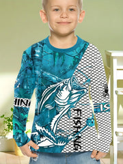 Magliette grafiche da pesca Abbigliamento per bambini Autunno Manica lunga Top - immagine 6