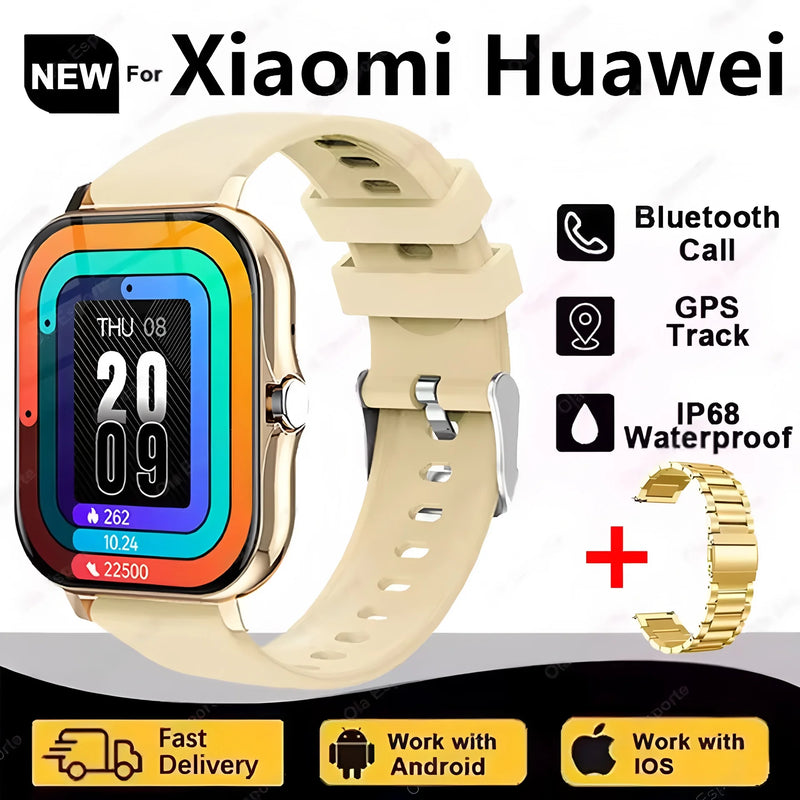 Nuovo SmartWatch Uomo Donna 2.02 Amoled BT Chiamata GPS Tracker NFC Sport Impermeabile Frequenza cardiaca Smart Watch Fitness Tracker